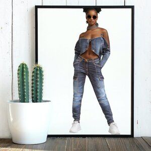 Balmain Cargo Pocket Faded Effect Slim Fit High Rise Jean, Size 34 (US 2)